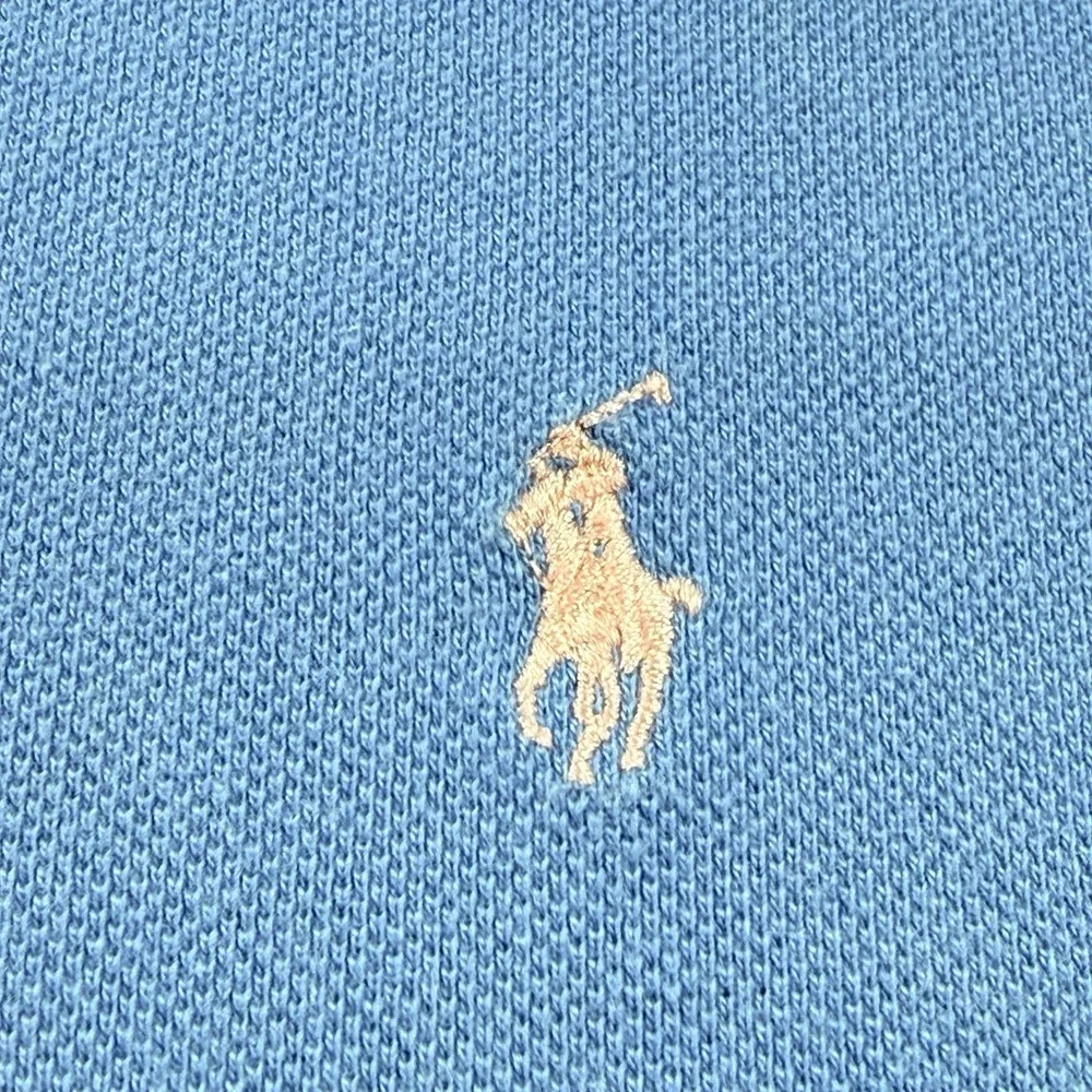 Polo Ralph Lauren Vintage Polo Shirt Men M Blue Pink Pony Cotton USA Classic 90s